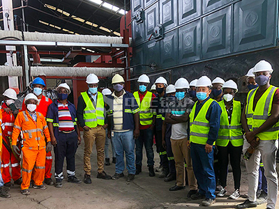 Group photo on site of the ignition