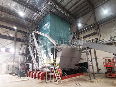 The biomass steam boiler in the phase II of the project in Thailand